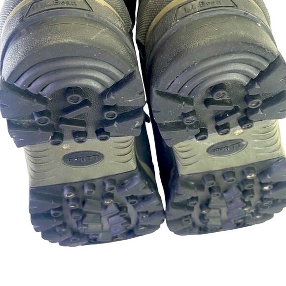 LL Bean Bigelow Black Insulated Cold Weather Snow Boot Lace Up Size 8 - Picture 15 of 16